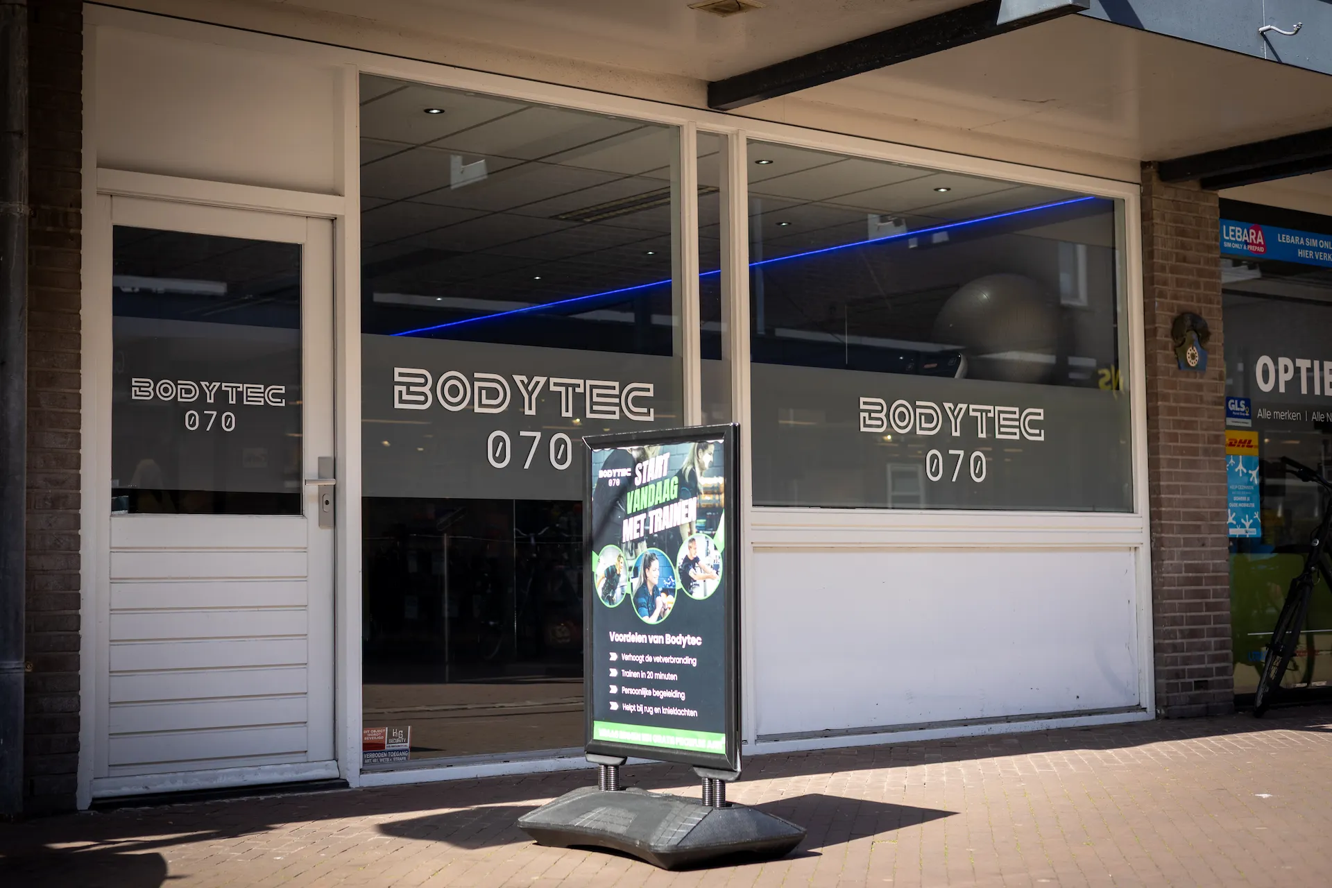 Gevel van de vestiging van Bodytec 070 in Den Haag